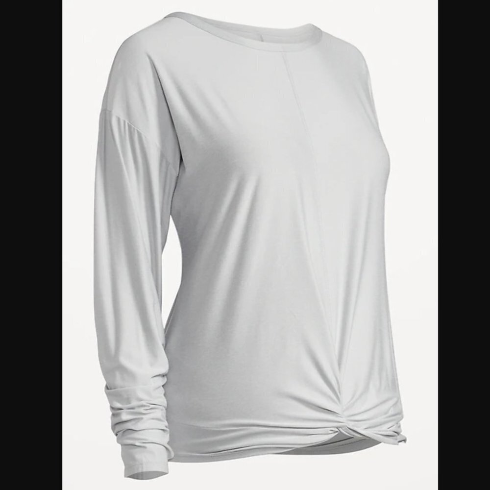 Old Navy XS Maternity Long Sleeve Cloud 94 Soft Twist-Front Top